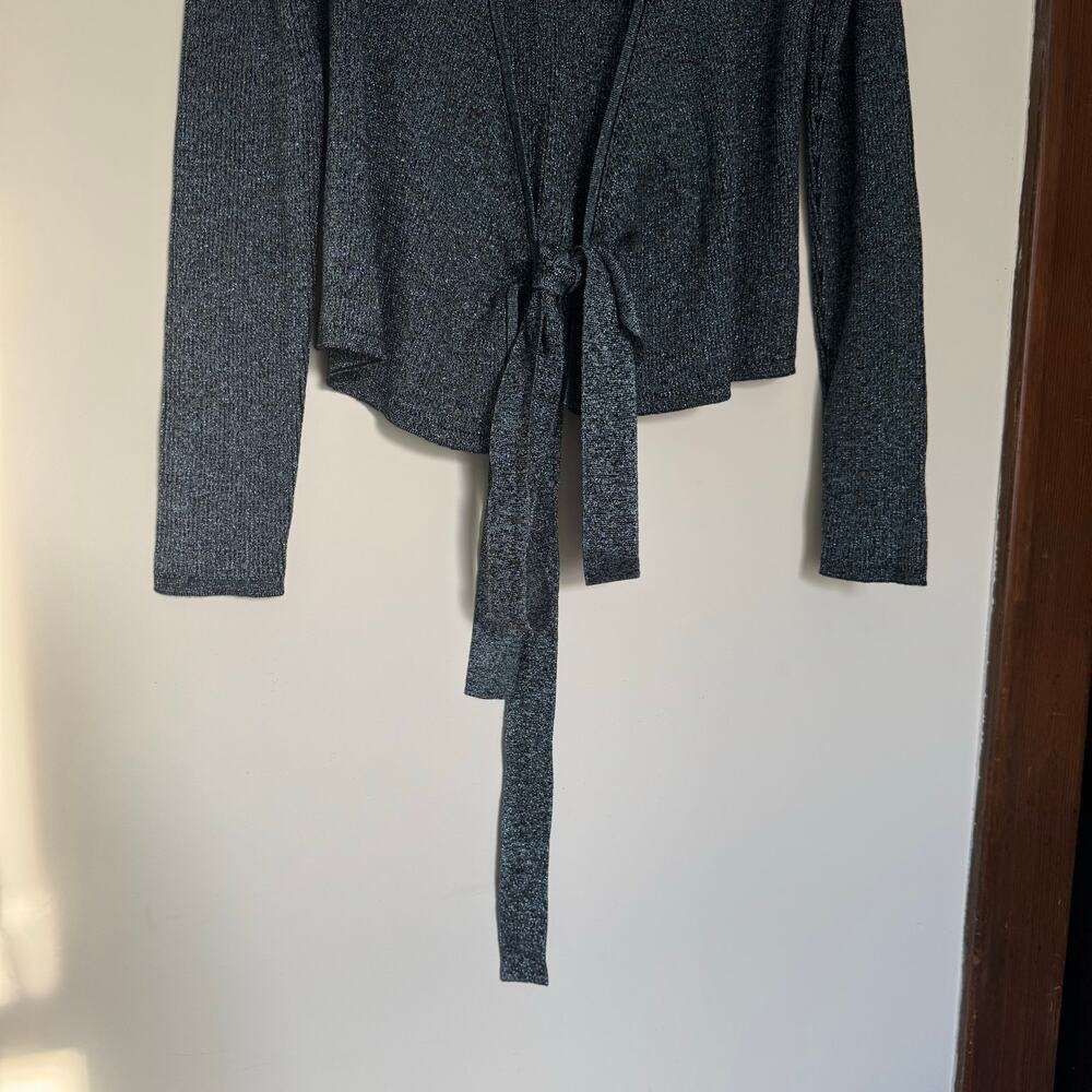 Diane Von Furstenberg Sparkly Knit Wrap Top - Picture 9 of 10